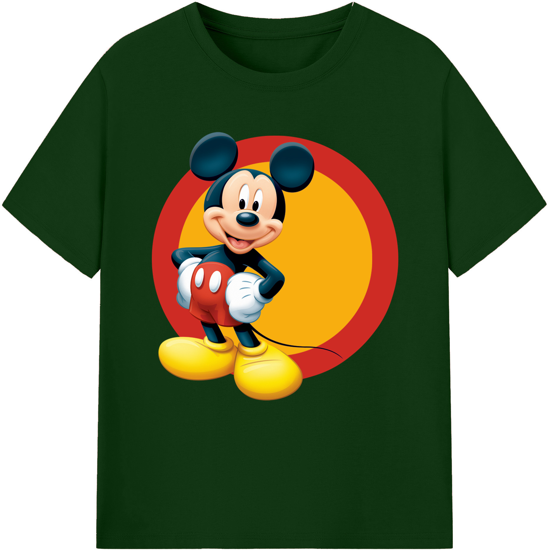 （画像用） ミッキーマウス Mickey Mouse 綿100％半袖Tシャツ（フロントプリント）